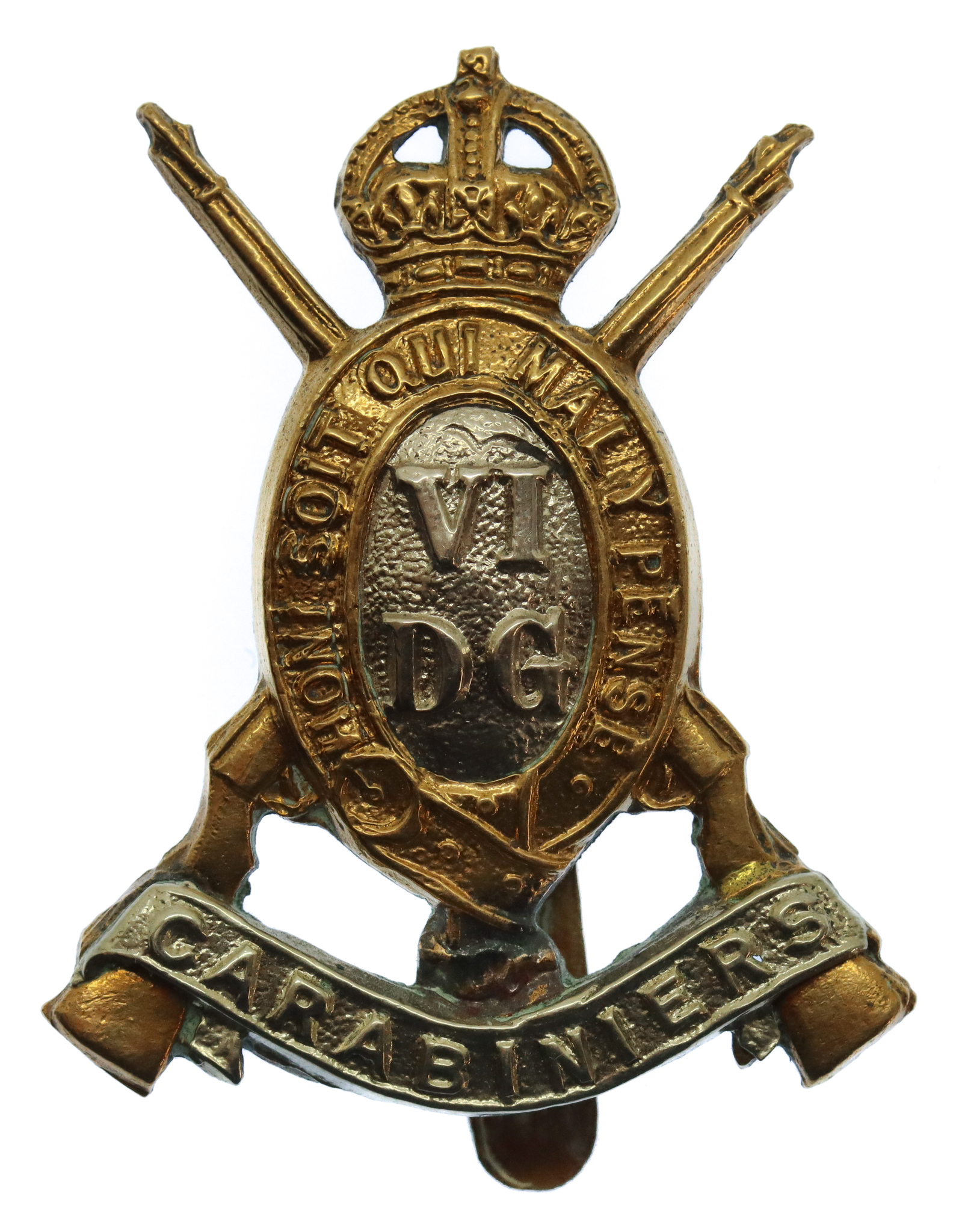 6th Dragoon Guards (Carabiniers) Cap Badge - King's Crown