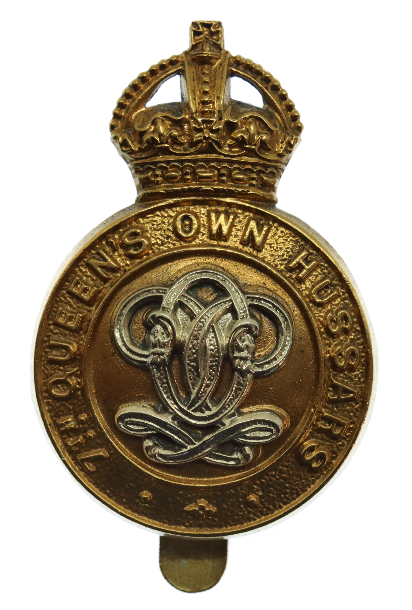 7th Queen's Own Hussars Cap Badge - King's Crown
