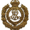 Edward VII Royal Engineers Officer's Gilt Cap Badge