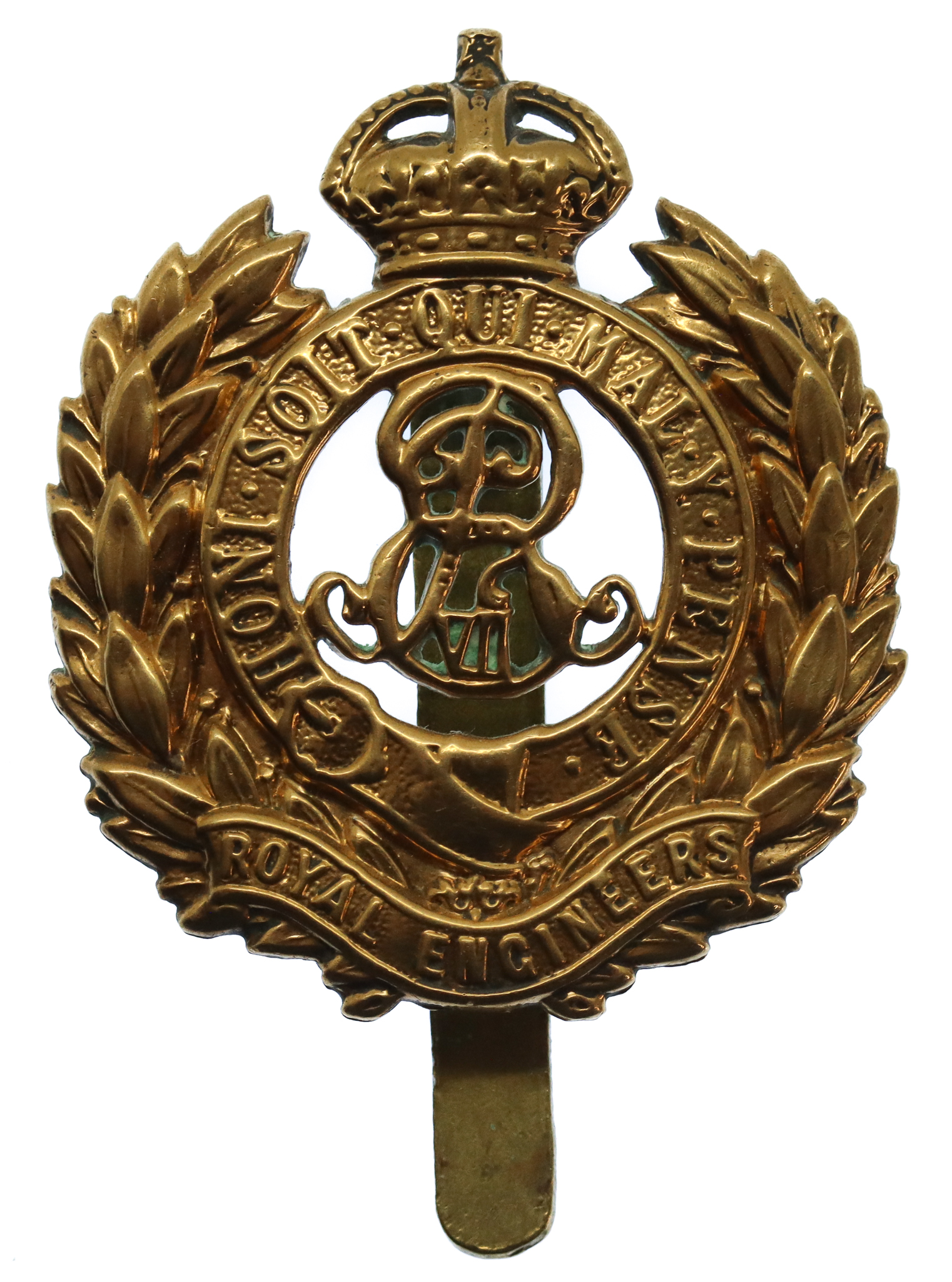 Edward VII Royal Engineers Cap Badge