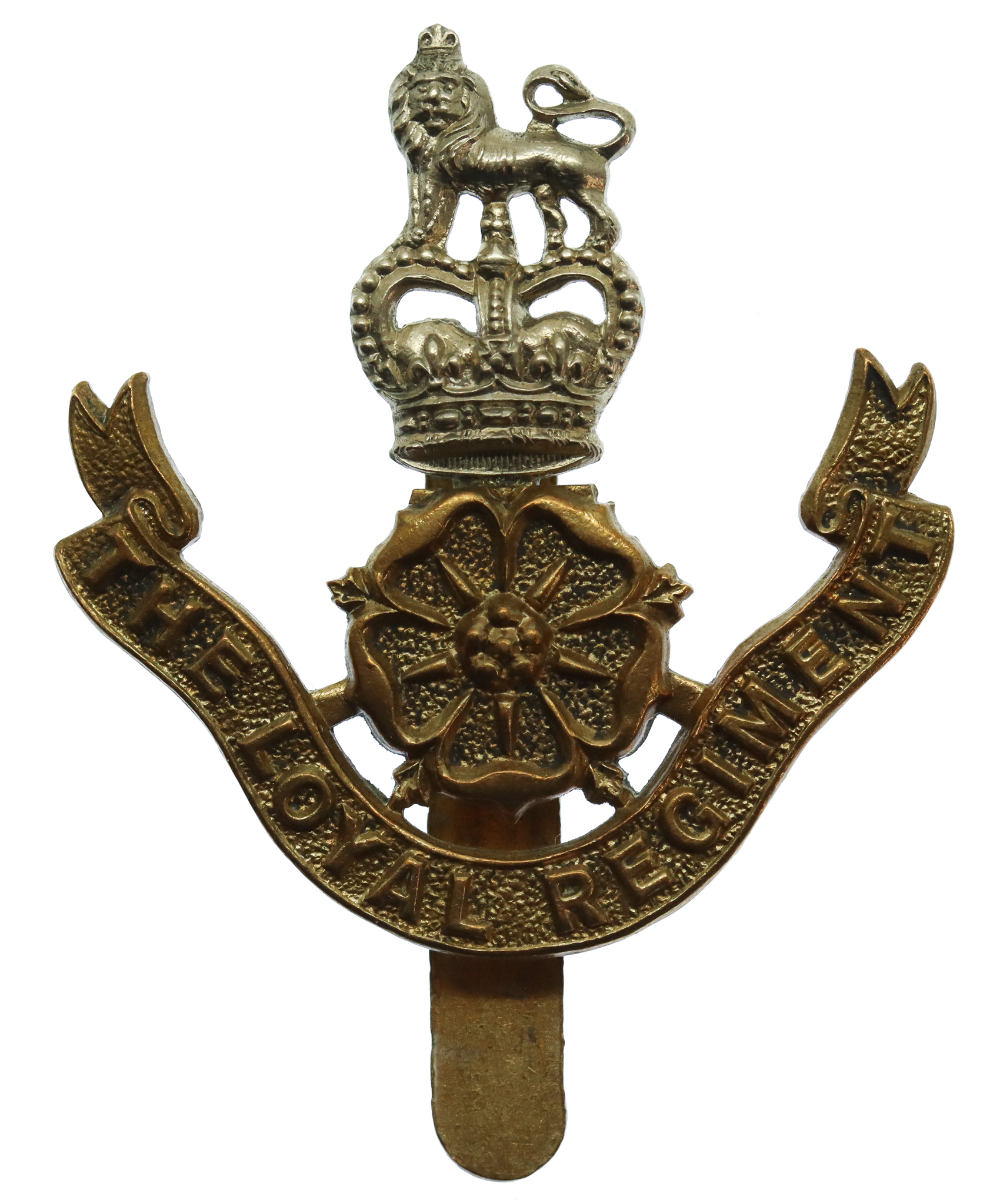 The Loyal Regiment (North Lancashire) Bi-Metal Cap Badge - Queen's Crown