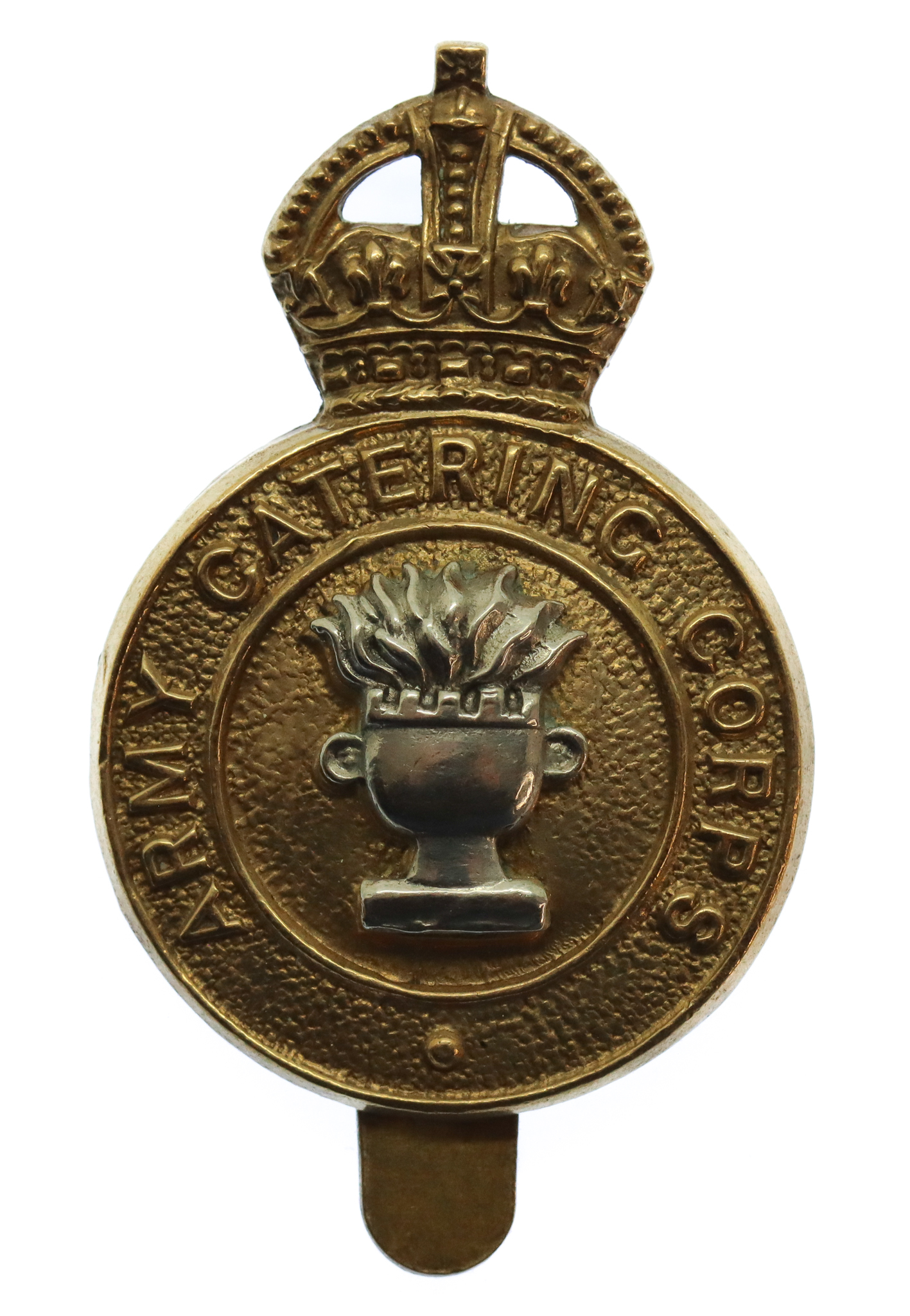 Army Catering Corps Bi-Metal Cap Badge - King's Crown