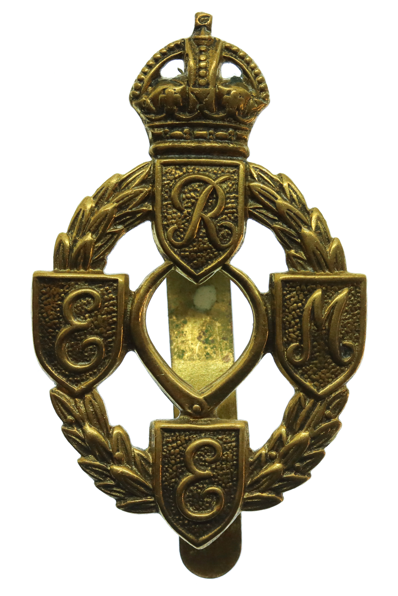 Royal Electrical & Mechanical Engineers (R.E.M.E.) Cap Badge - King's Crown (1st Pattern)