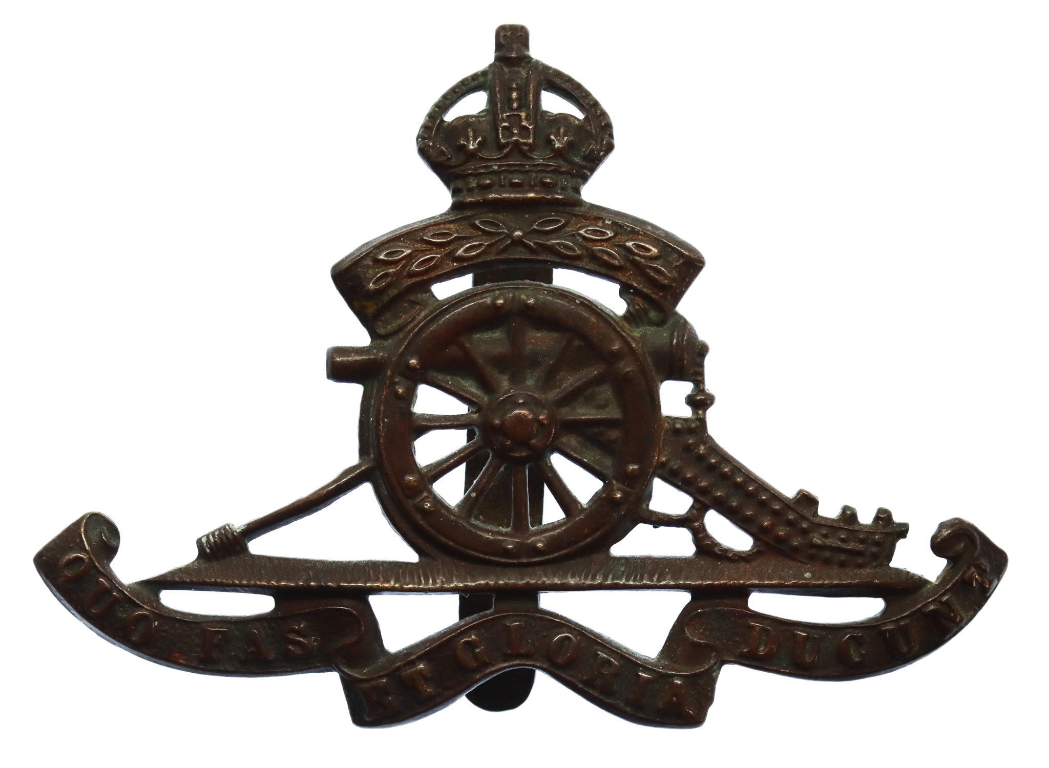 Royal Artillery Territorial Cap Badge - King's Crown