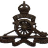 Royal Artillery Officer's Service Dress Cap Badge - King's Crown