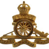 Royal Artillery Officer's Gilt Cap Badge - King's Crown