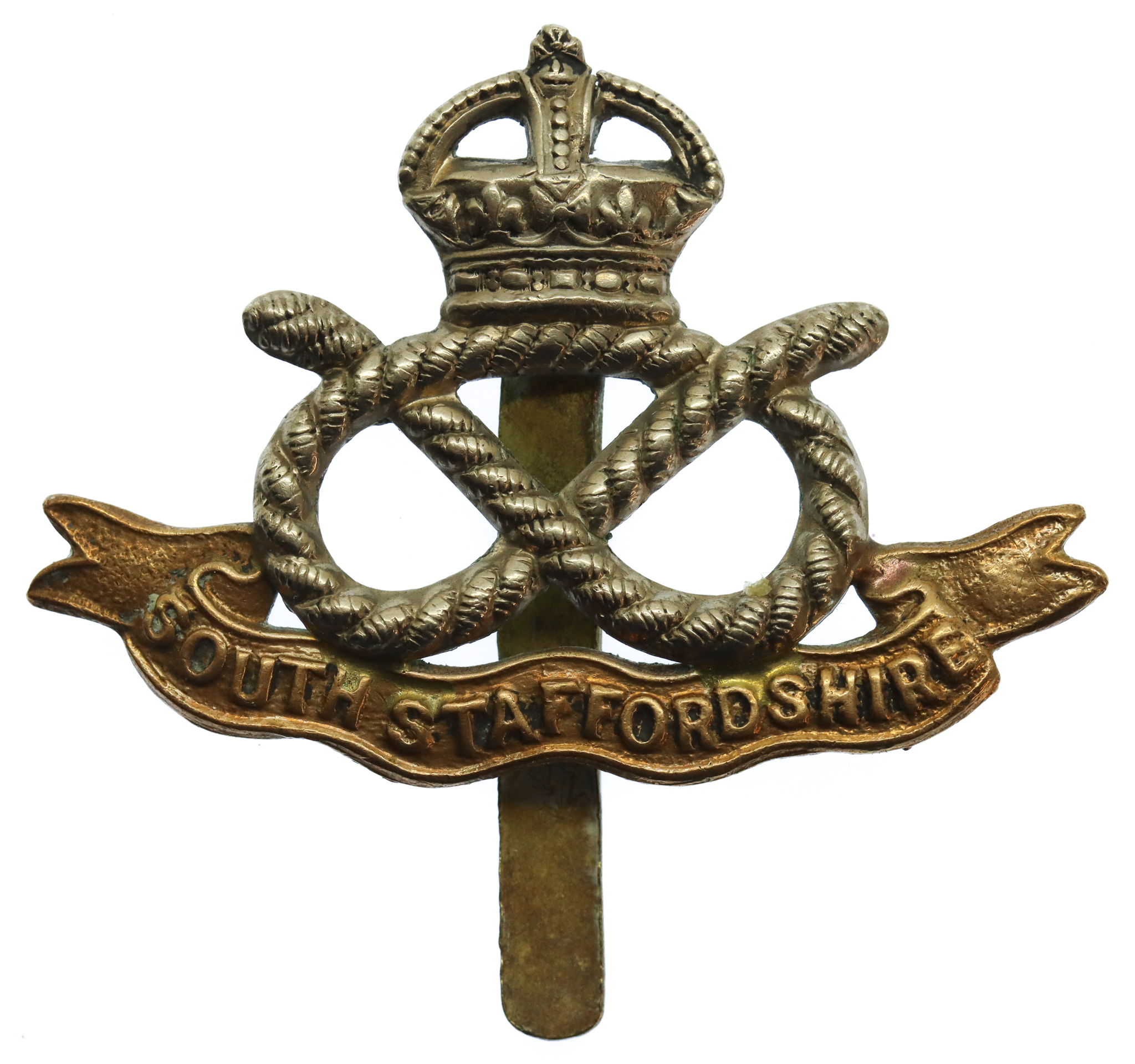 South Staffordshire Regiment Cap Badge - King's Crown