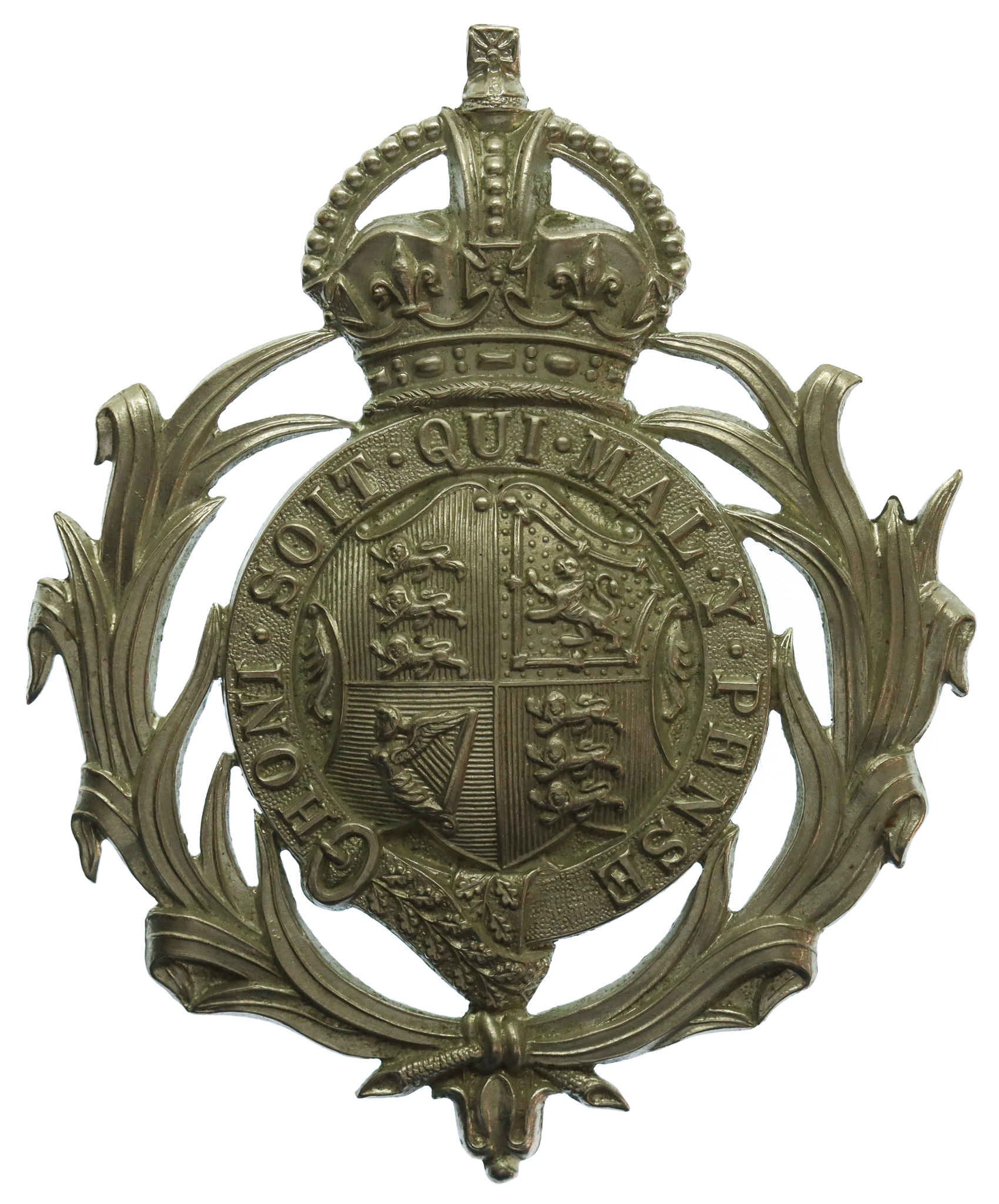 British Colonial Police Helmet Plate - King's Crown