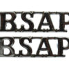 Pair of Rhodesia British South Africa Police (BSAP) Chrome Shoulder Titles
