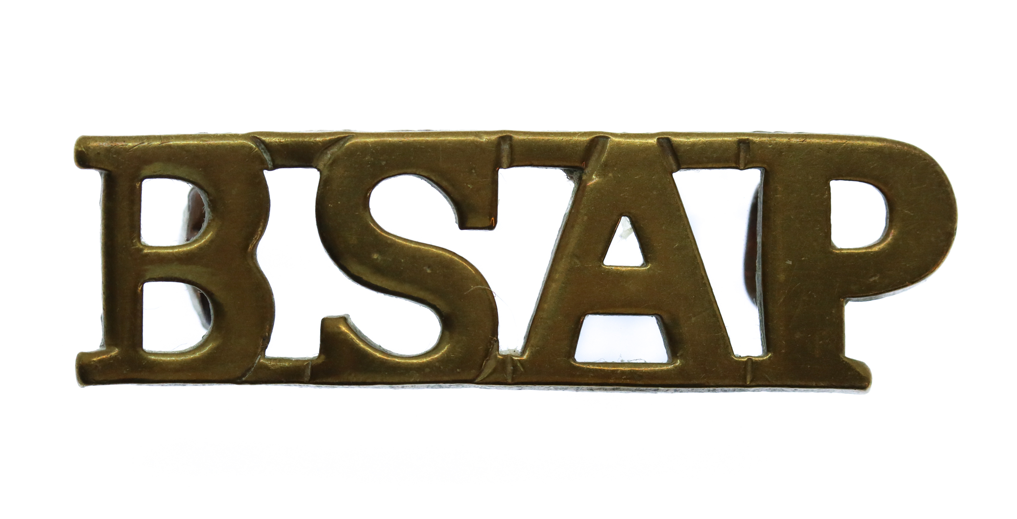 Rhodesia British South Africa Police (BSAP) Brass Shoulder Title