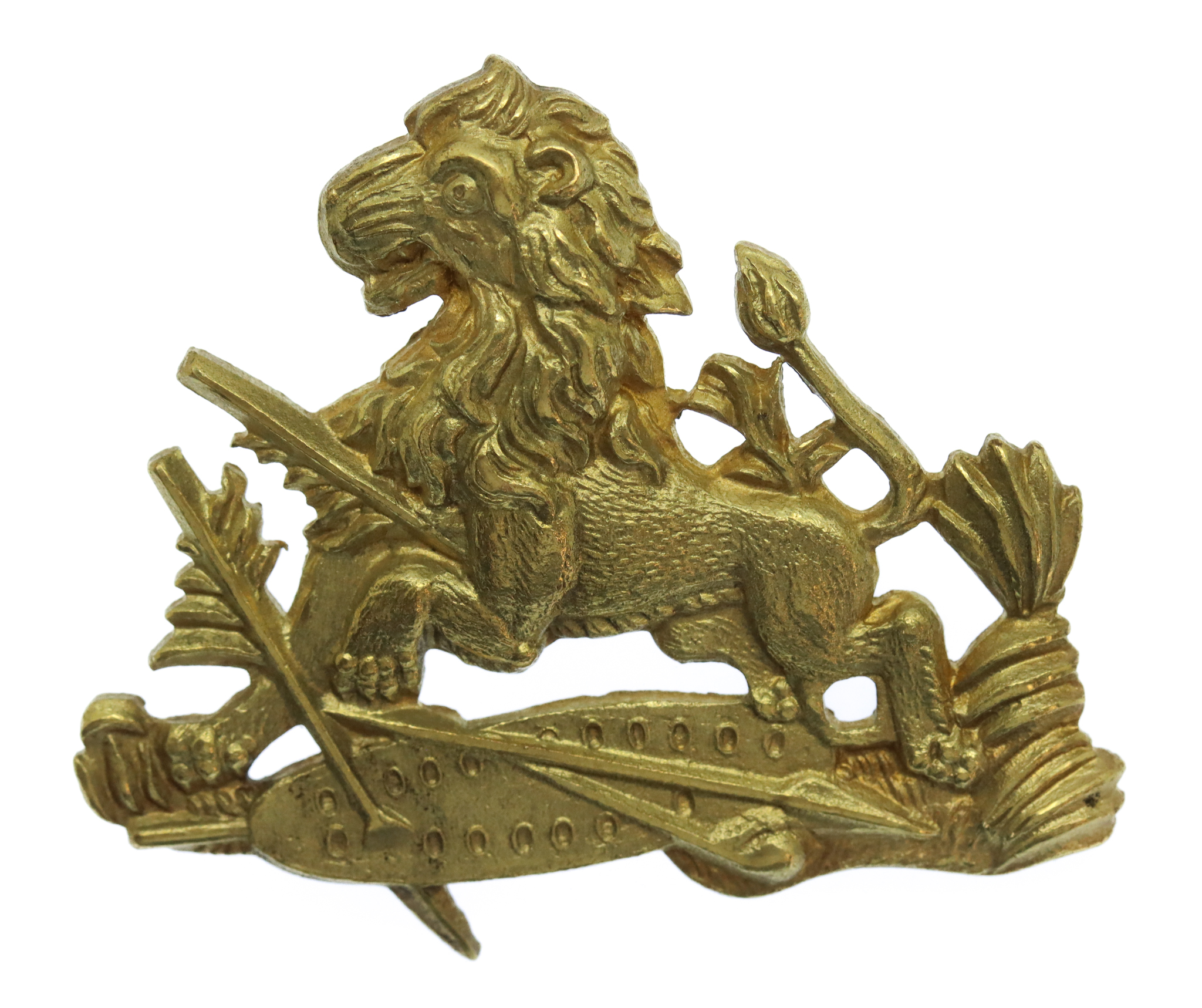 Rhodesia British South Africa Police Gilt Cap Badge/Helmet Badge