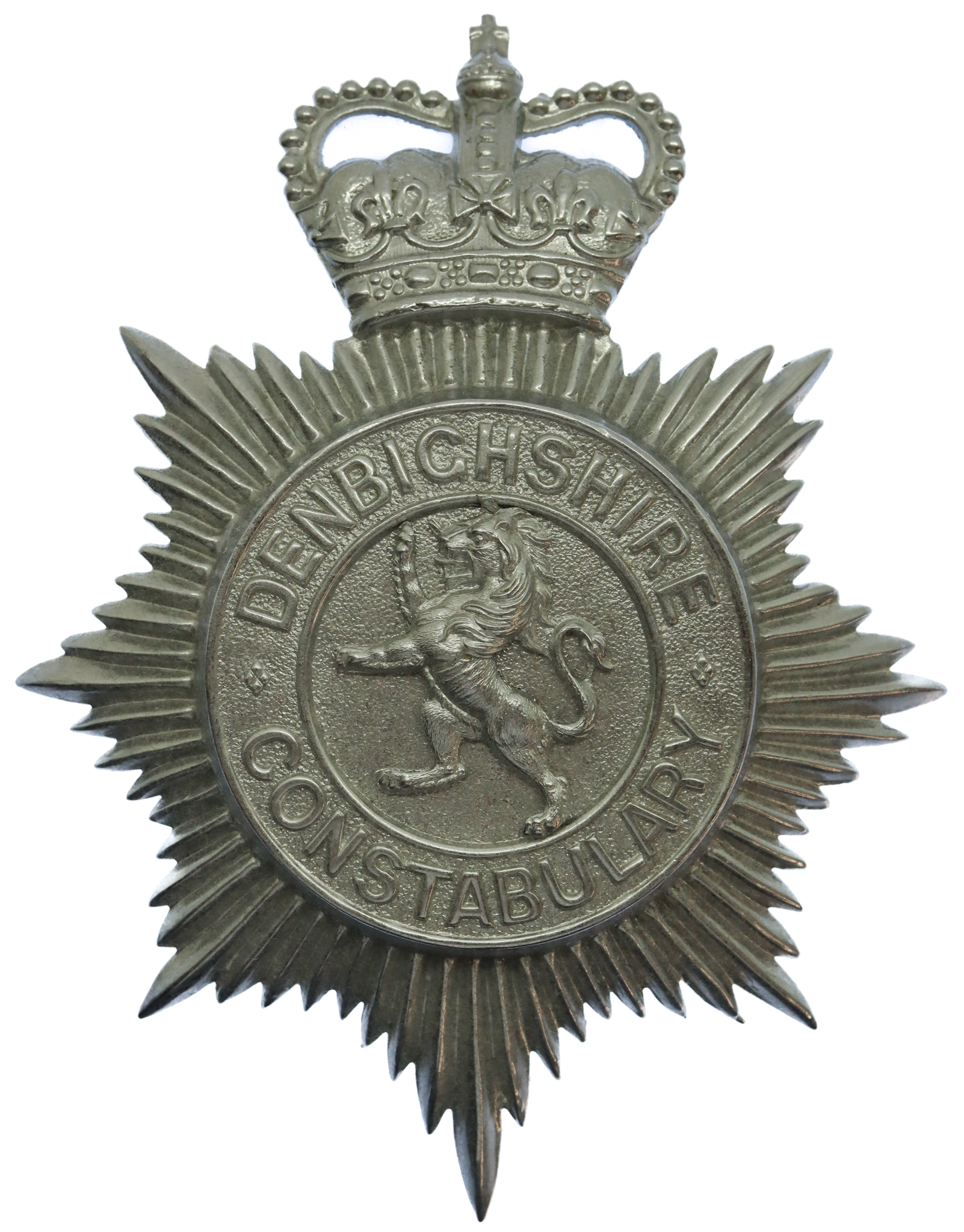 Denbighshire Constabulary Helmet Plate - Queen's Crown