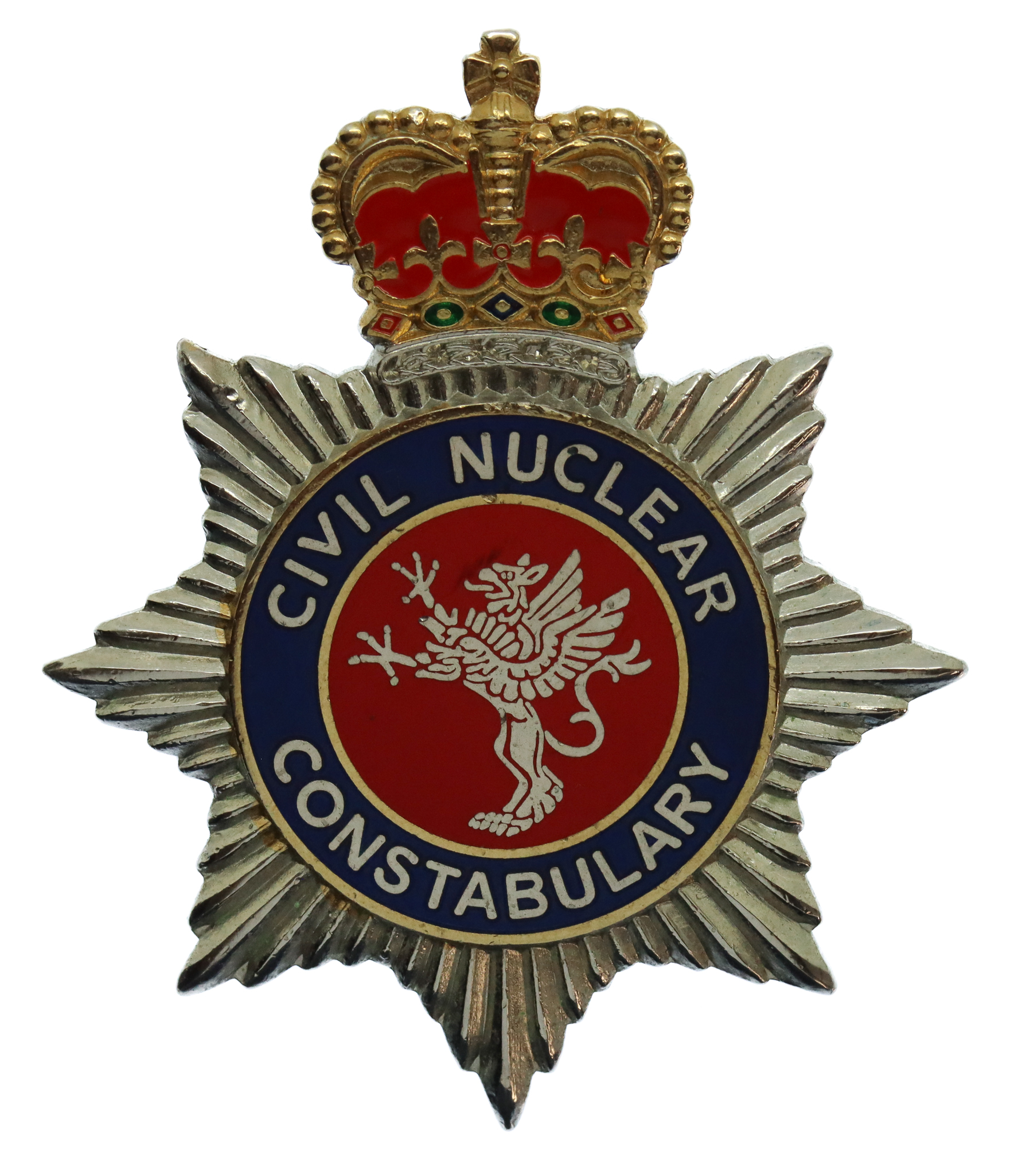 Civil Nuclear Constabulary Enamelled Cap Badge - Queen's Crown