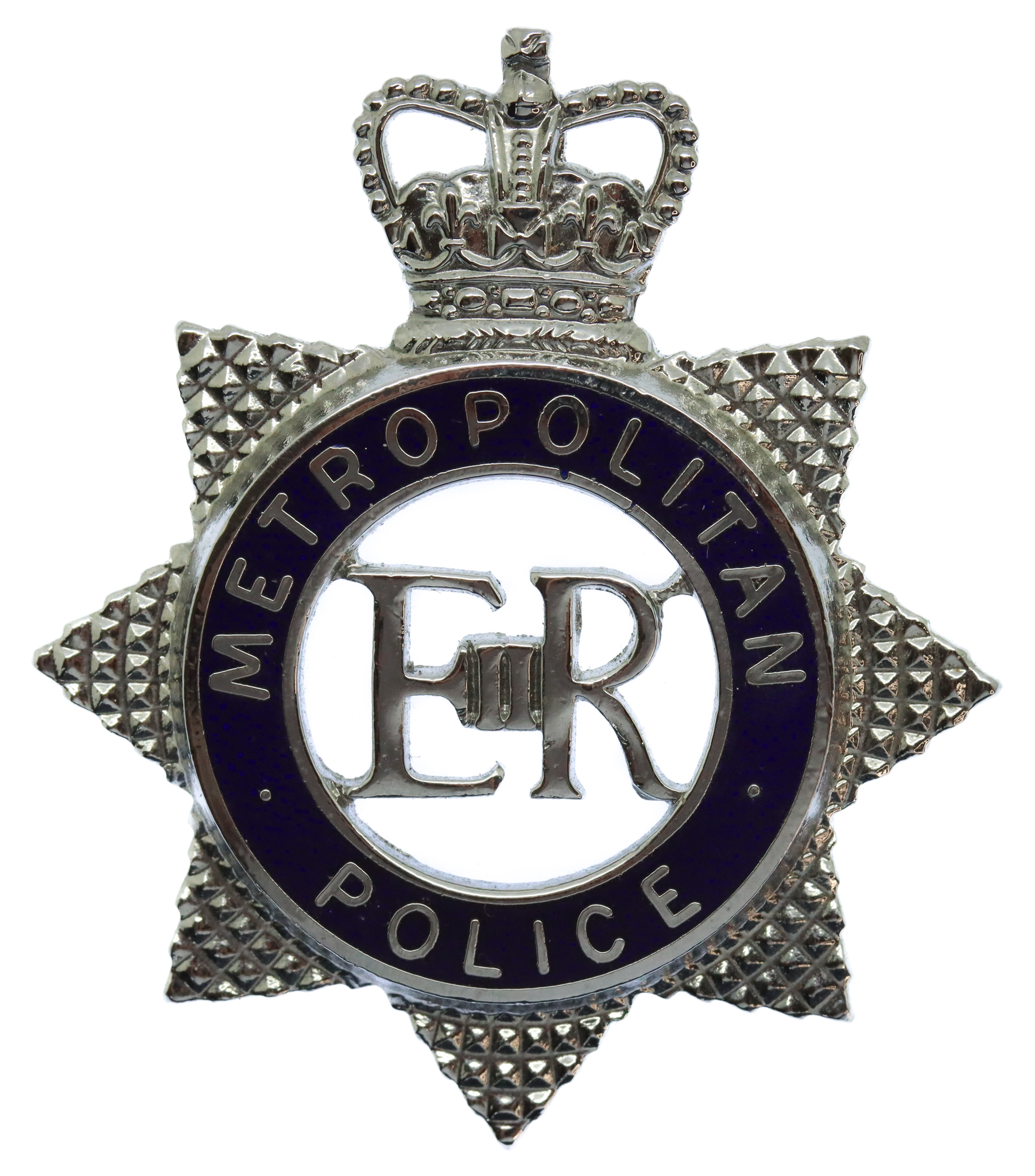 Metropolitan Police Senior Officer's Enamelled Cap Badge - Queen's Crown