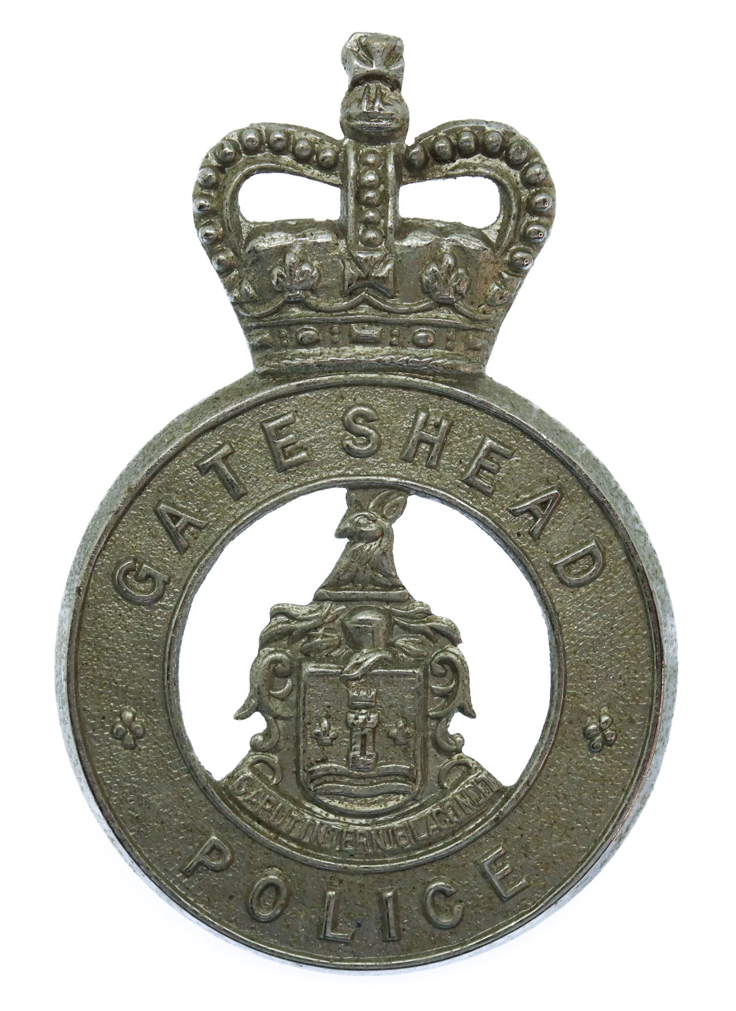 Gateshead Borough Police Cap Badge - Queen's Crown