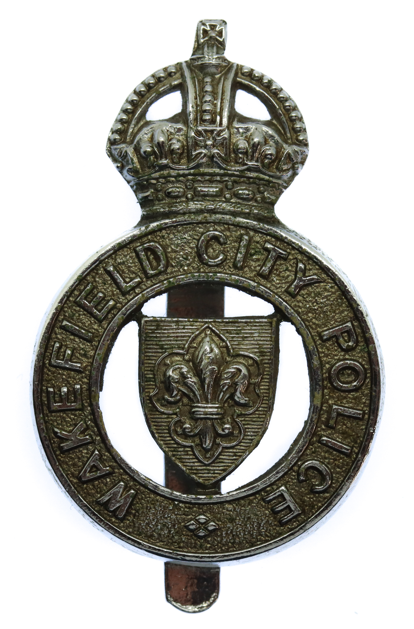 Wakefield City Police Cap Badge - King's Crown
