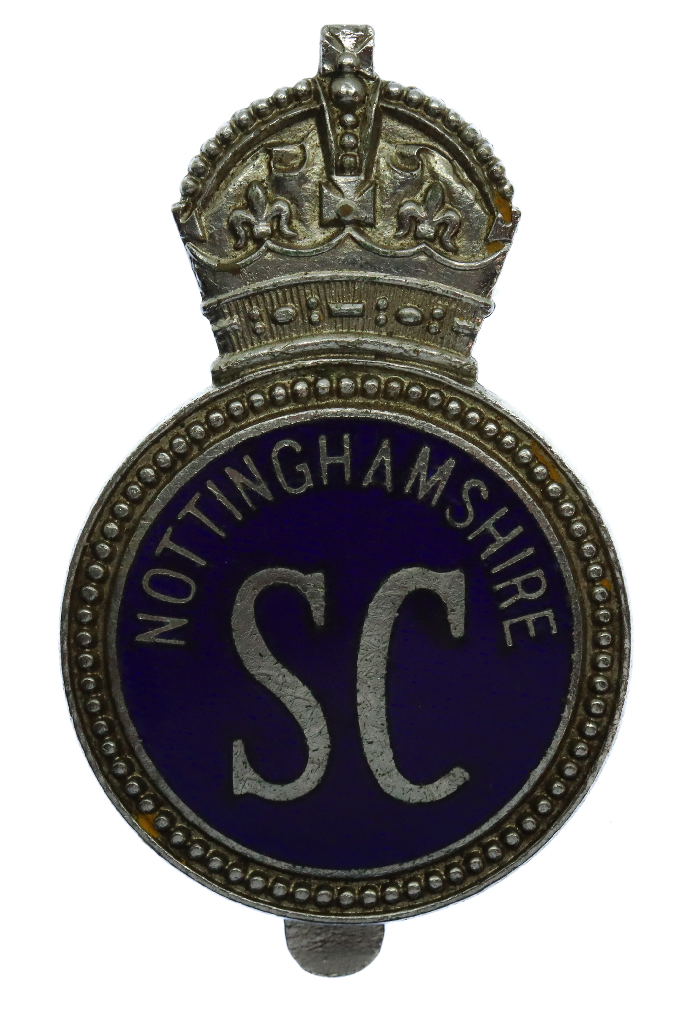 Nottinghamshire Special Constabulary Enamelled Cap Badge - King's Crown
