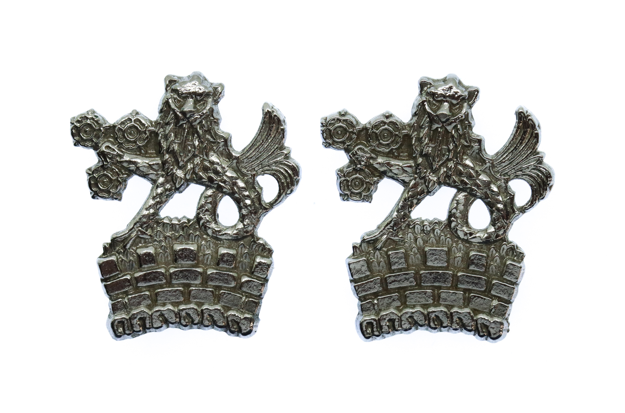 Pair of York and North East Yorkshire Police Collar Badges