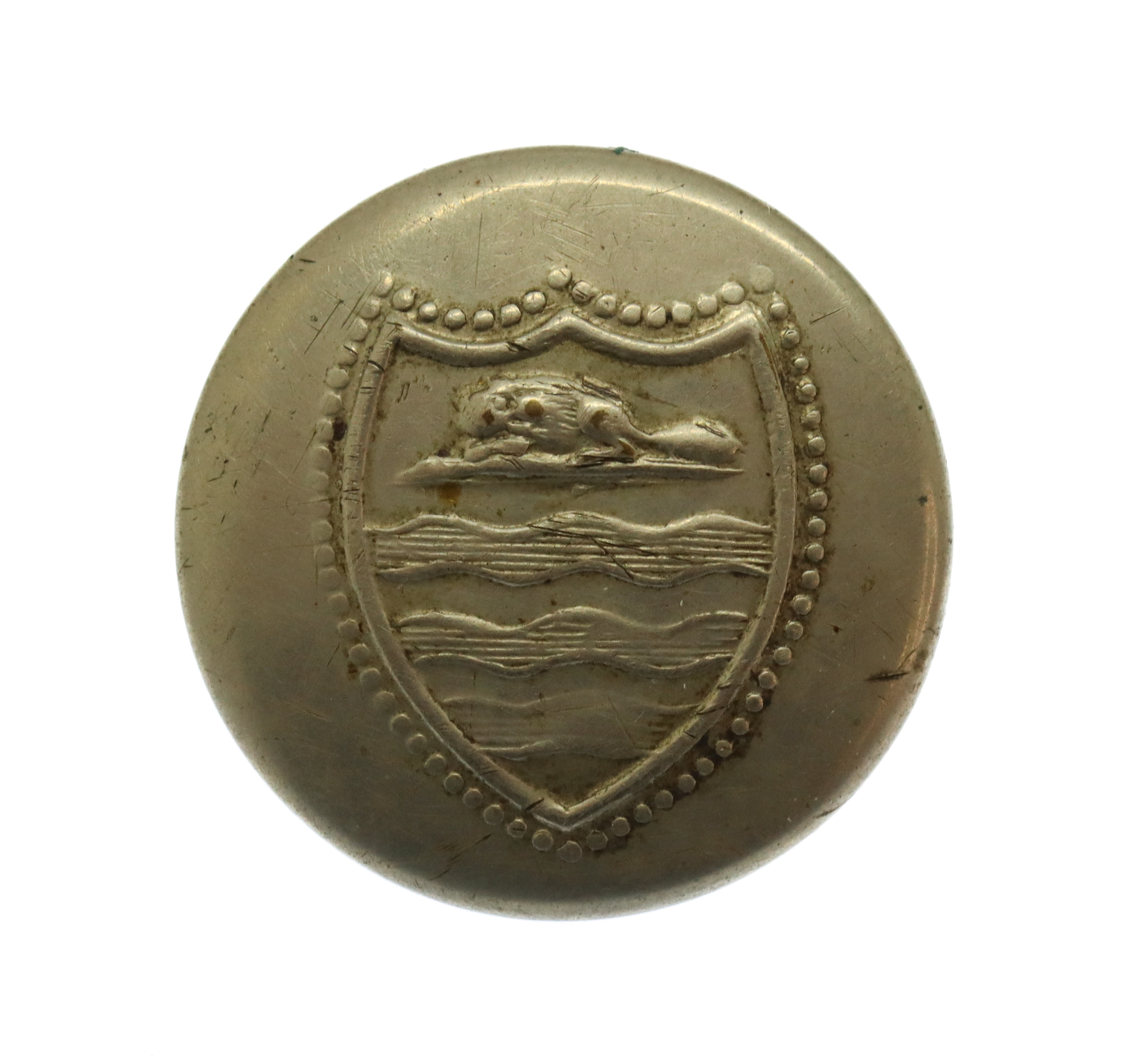 Beverley Borough Police White Metal Coat of Arms Button (23mm)