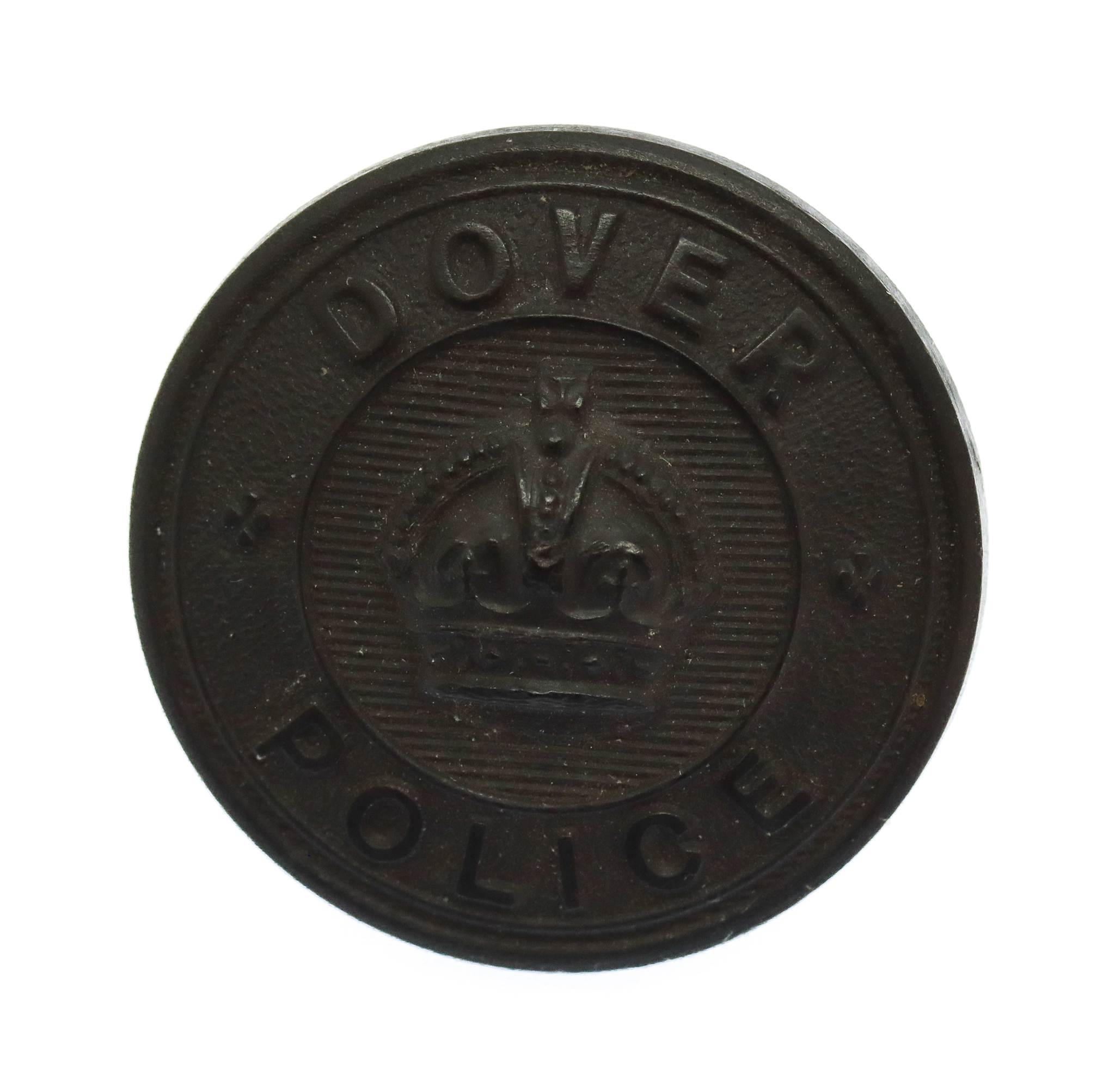 Dover Borough Police Black Button - King's Crown (25mm)