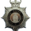 Falmouth Docks Police Enamelled Helmet Plate - Queen's Crown