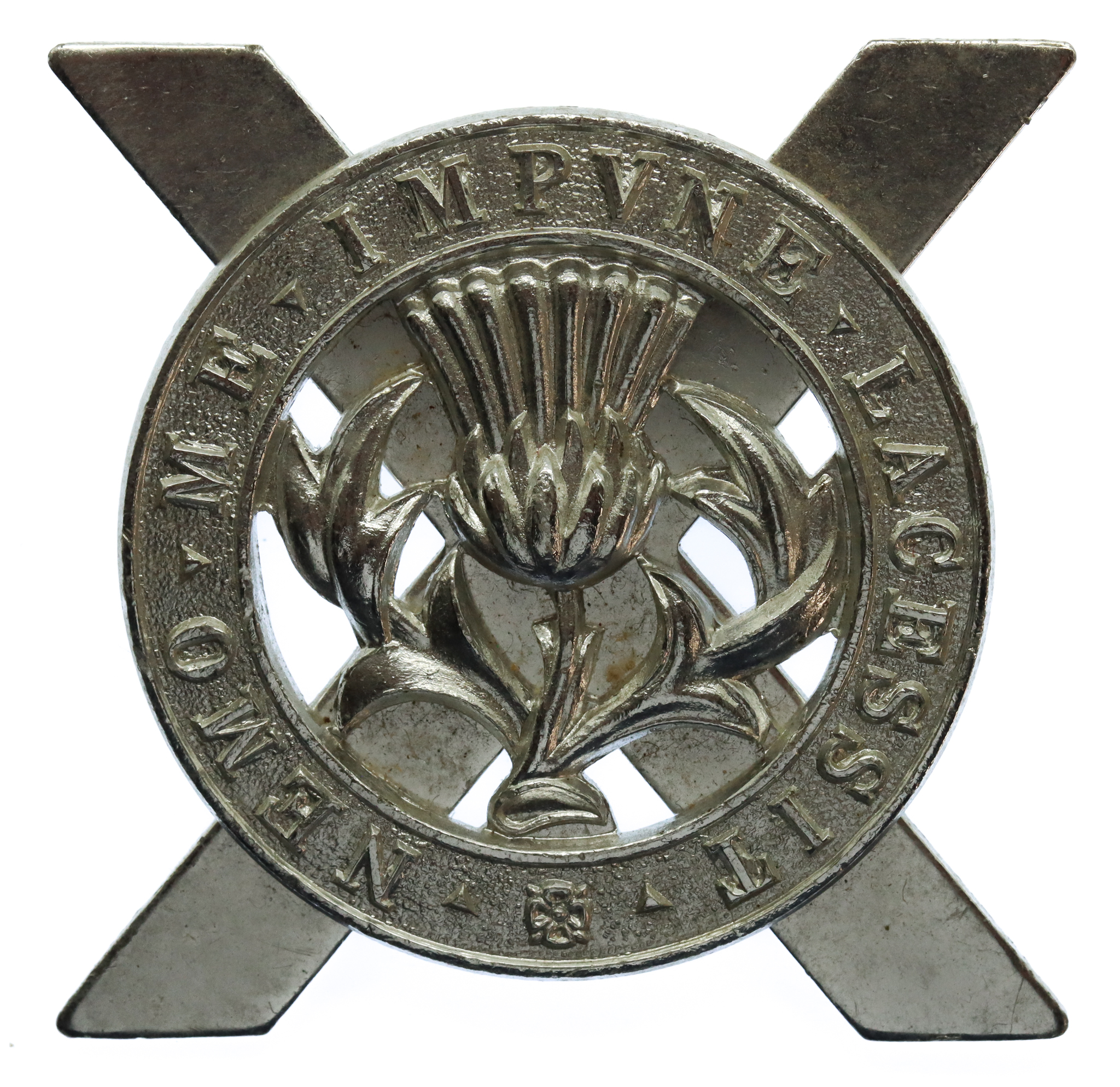 Lowland Brigade Anodised (Staybrite) Cap Badge