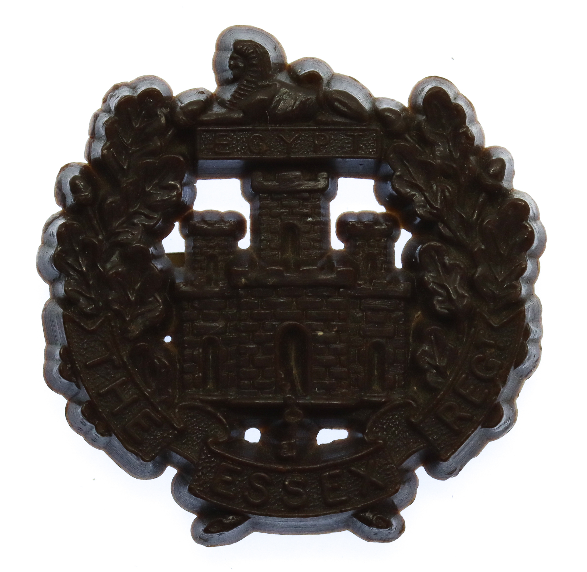 Essex Regiment WW2 Plastic Economy Cap Badge