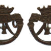 Pair of Duke of Cornwall's Light Infantry Officer's Service Dress Collar Badges