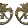 Pair of Duke of Cornwall's Light Infantry Officer's Silver Plated Collar Badges