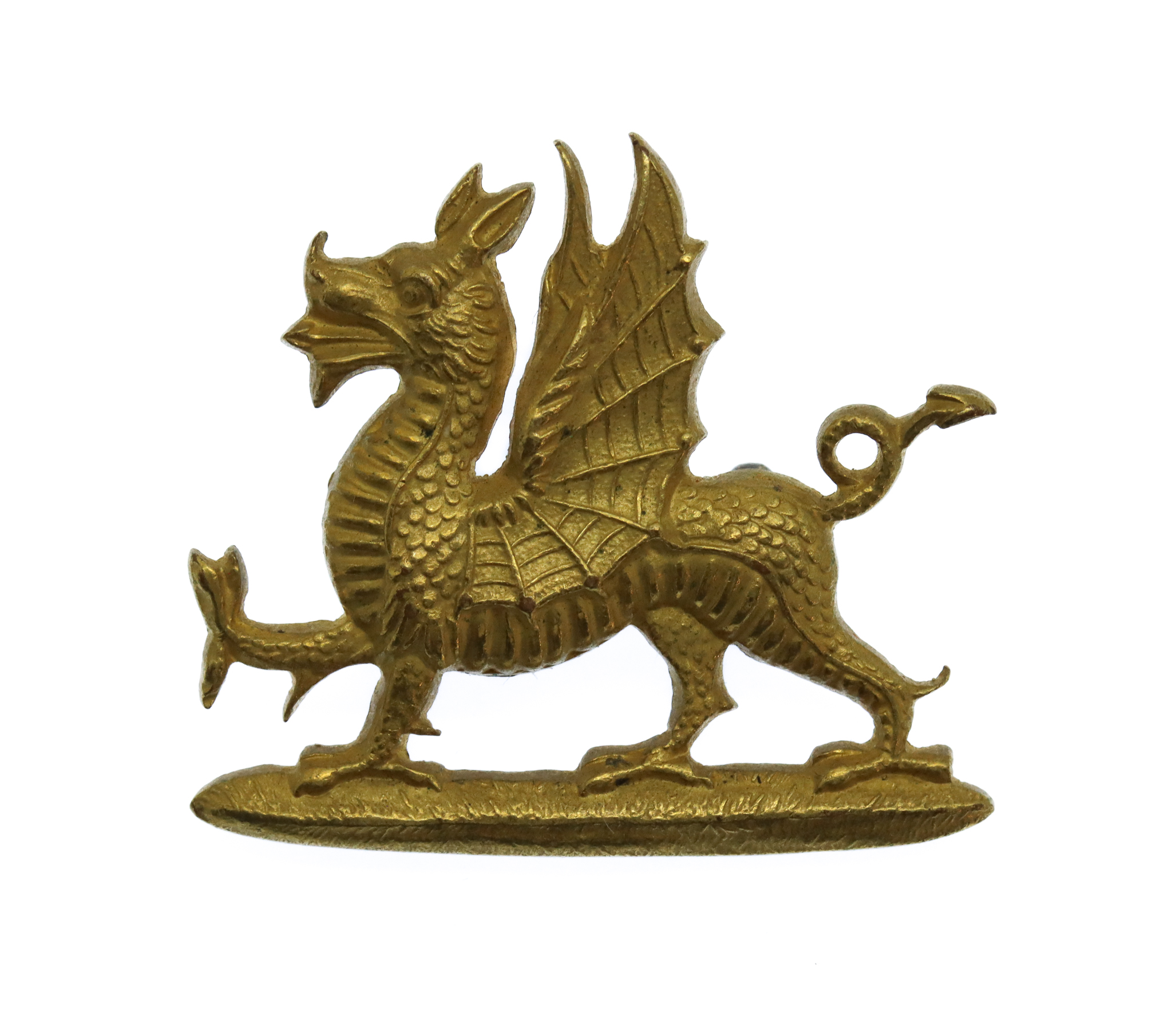 Welsh Regiment Officer's Gilt Collar Badge