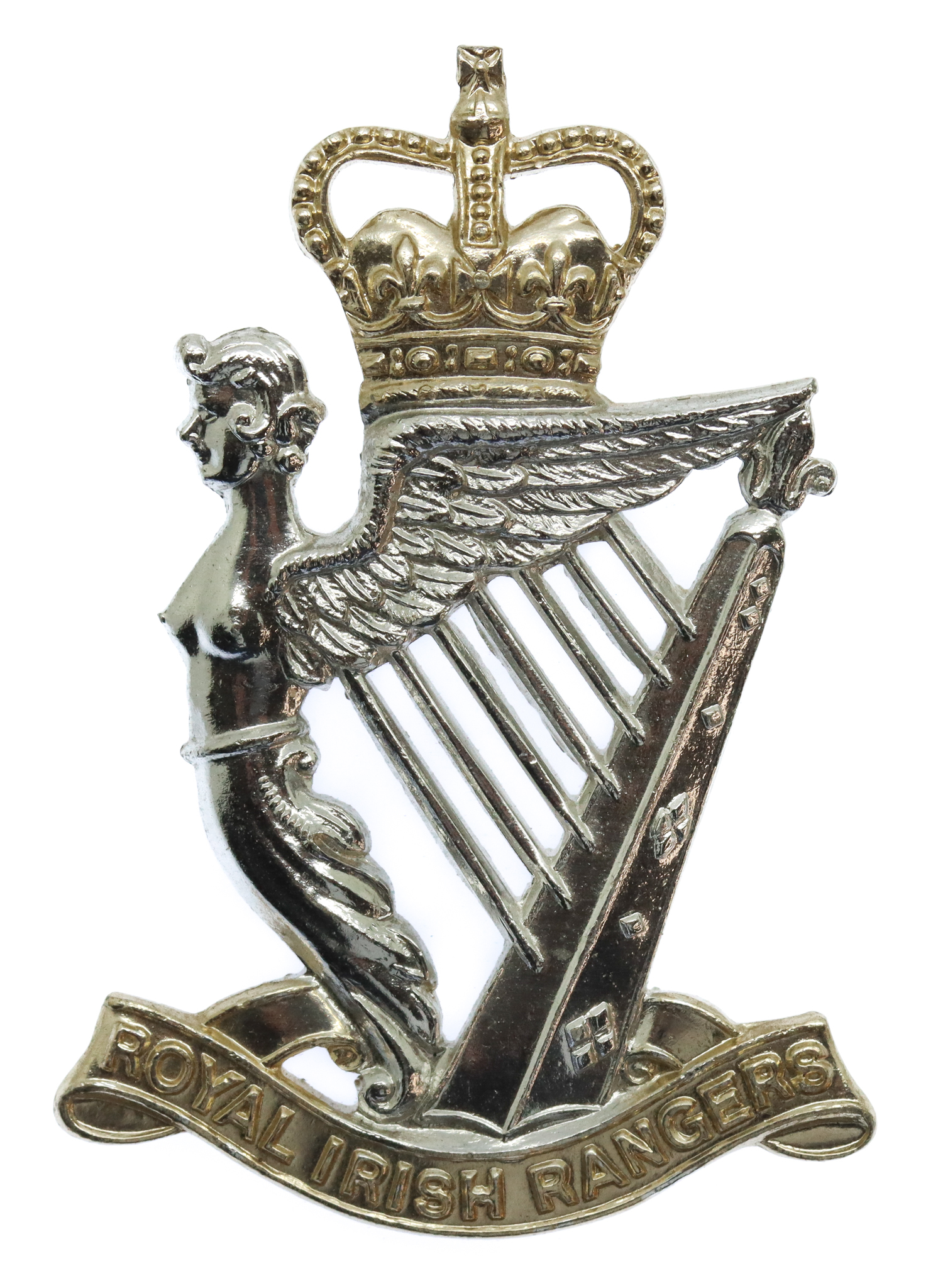 Royal Irish Rangers Anodised (Staybrite) Cap Badge