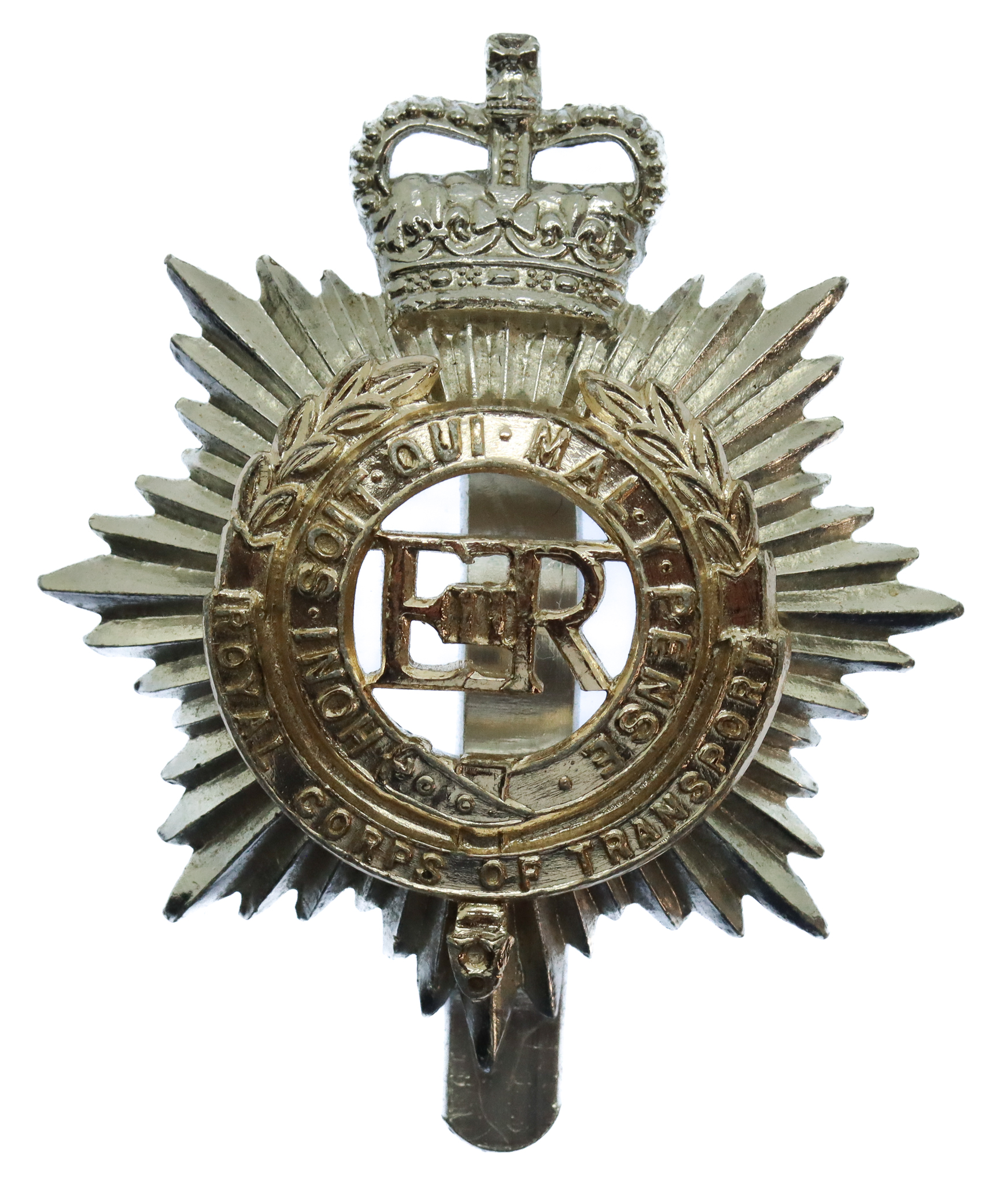 Royal Corps of Transport (R.C.T.) Anodised (Staybrite) Cap Badge