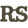 Royal Scots (R.S.) White Metal Shoulder Title