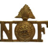 Northumberland Fusiliers Brass Shoulder Title