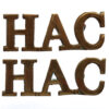 Pair of Honourable Artillery Company (H.A.C.) Shoulder Titles