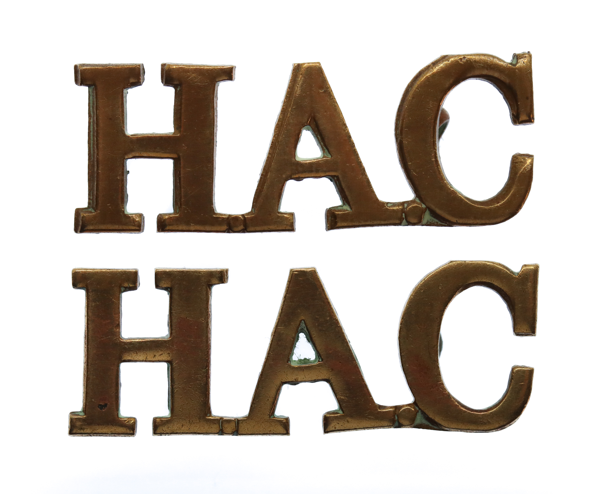 Pair of Honourable Artillery Company (H.A.C.) Shoulder Titles