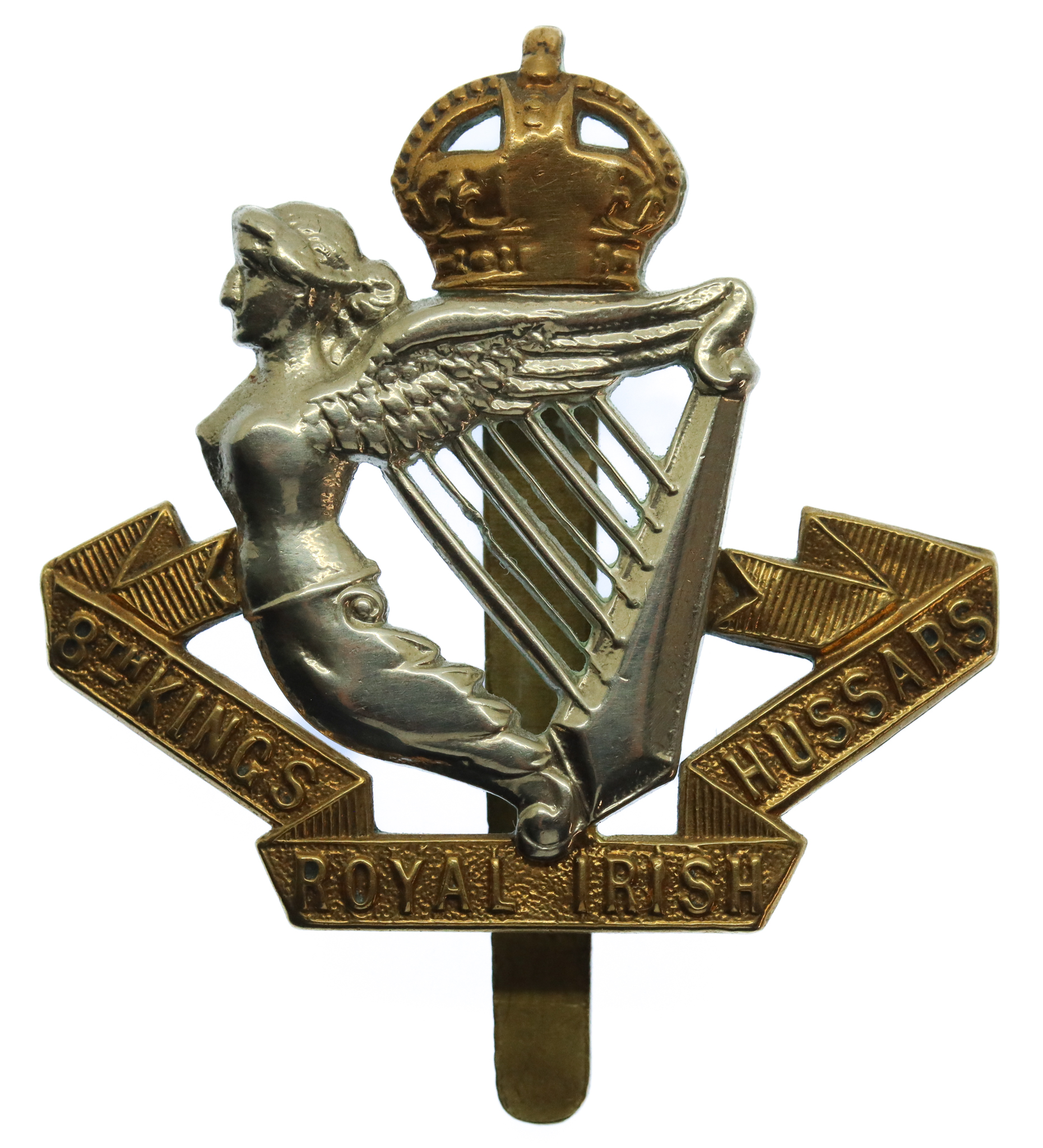 8th King's Royal Irish Hussars Cap Badge - King's Crown