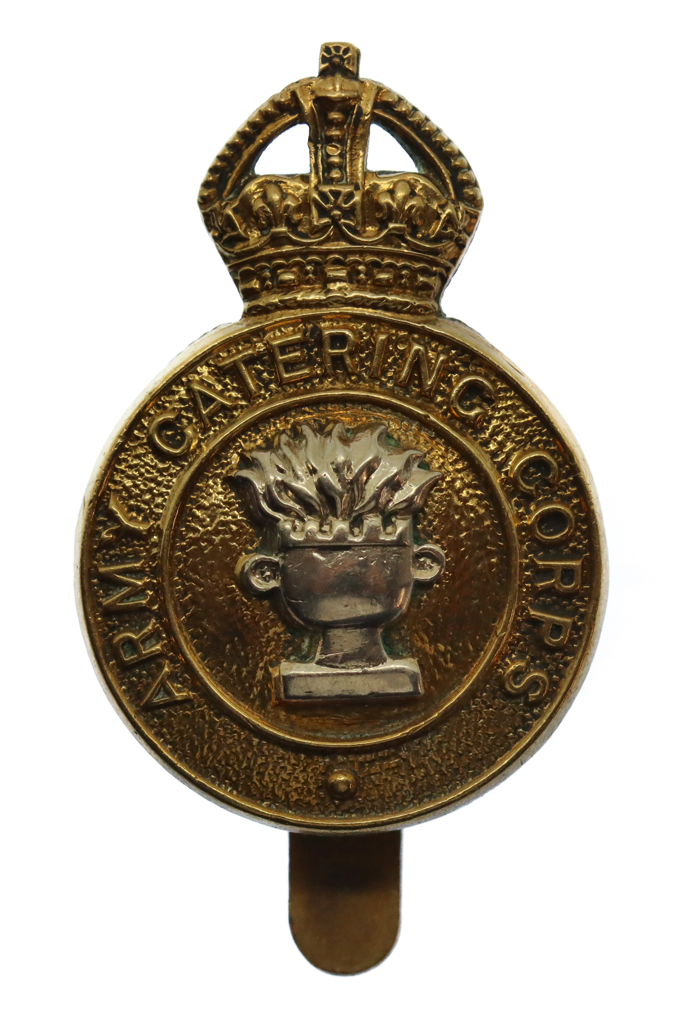 Army Catering Corps Bi-Metal Cap Badge - King's Crown