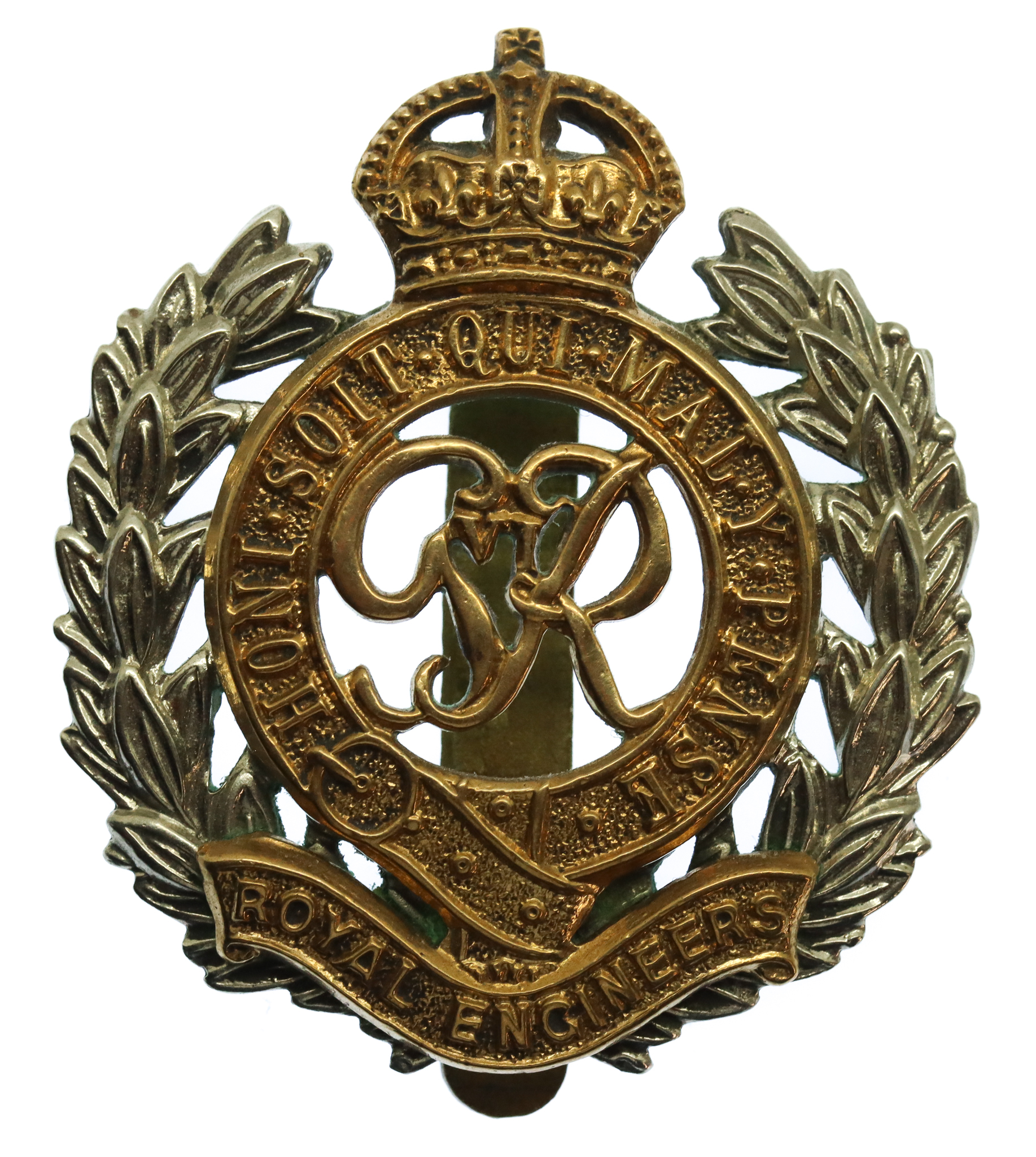 George VI Royal Engineers Bi-Metal Cap Badge