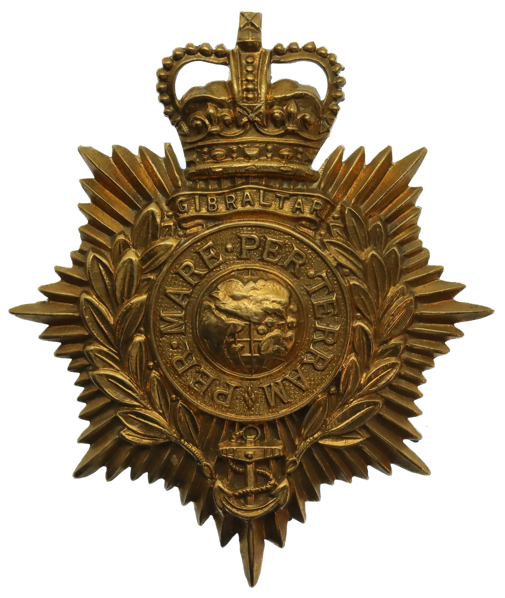 Royal Marines Helmet Plate - Queen's Crown