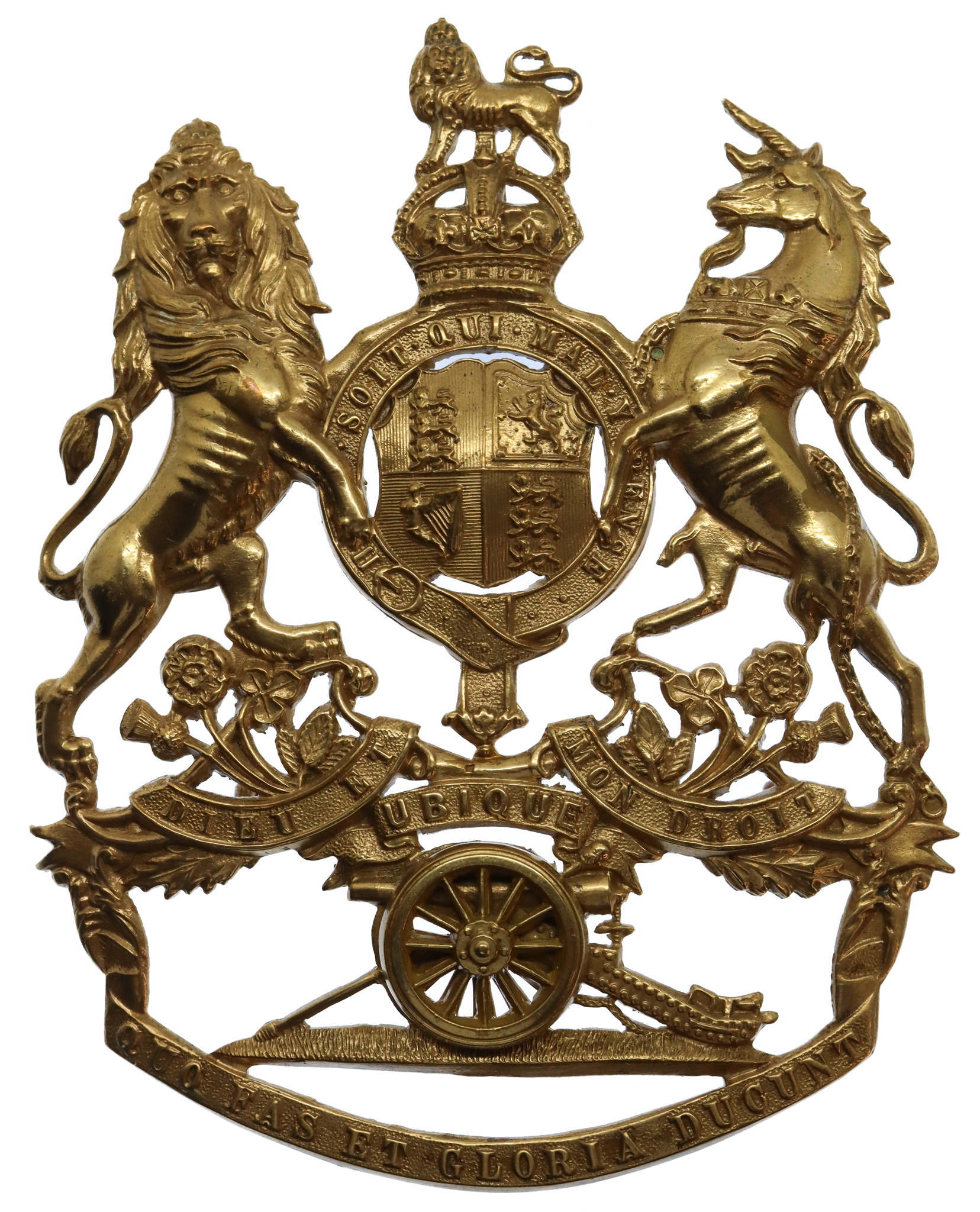 Royal Artillery Officer's Helmet Plate - King's Crown (c.1902-1914)