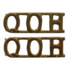Pair of Queen's Own Hussars (Q.O.H.) Shoulder Titles