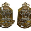Pair of Queen's Own Hussars Anodised (Staybrite) Collar Badges