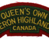Queen's Own Cameron Highlanders of Canada Cloth Shoulder Title