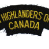 Canadian Cameron Highlanders of Ottawa (CAMERON HIGHLANDERS OF OTTAWA/CANADA) Cloth Shoulder Title