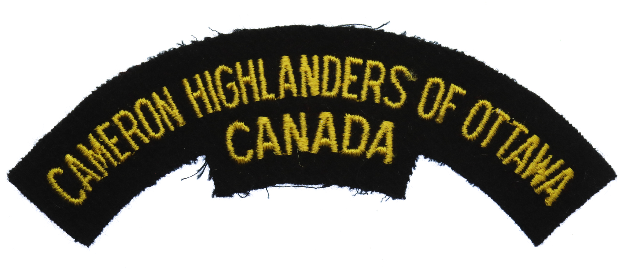 Canadian Cameron Highlanders of Ottawa (CAMERON HIGHLANDERS OF OTTAWA/CANADA) Cloth Shoulder Title