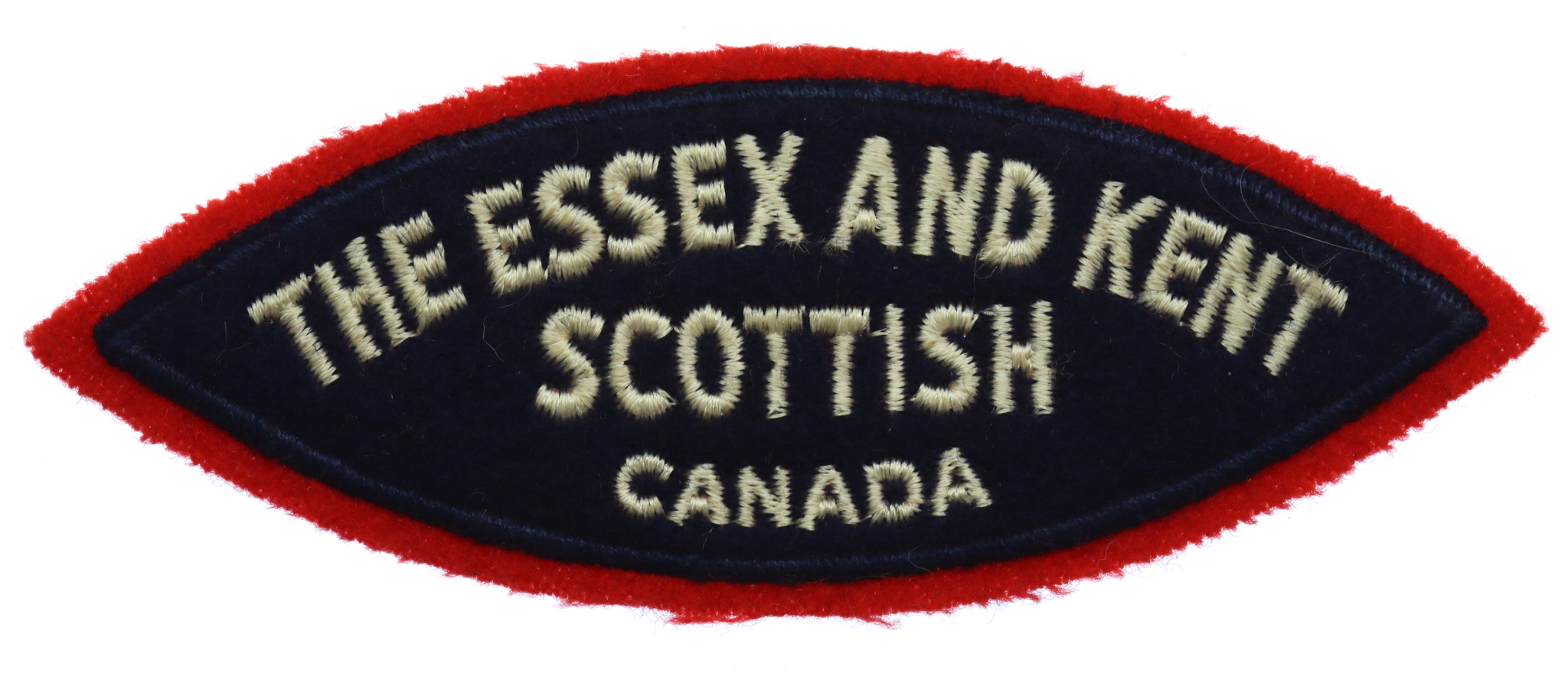 Canadian Essex & Kent Scottish Regiment (THE ESSEX AND KENT/SCOTTISH/CANADA) Cloth Shoulder Title