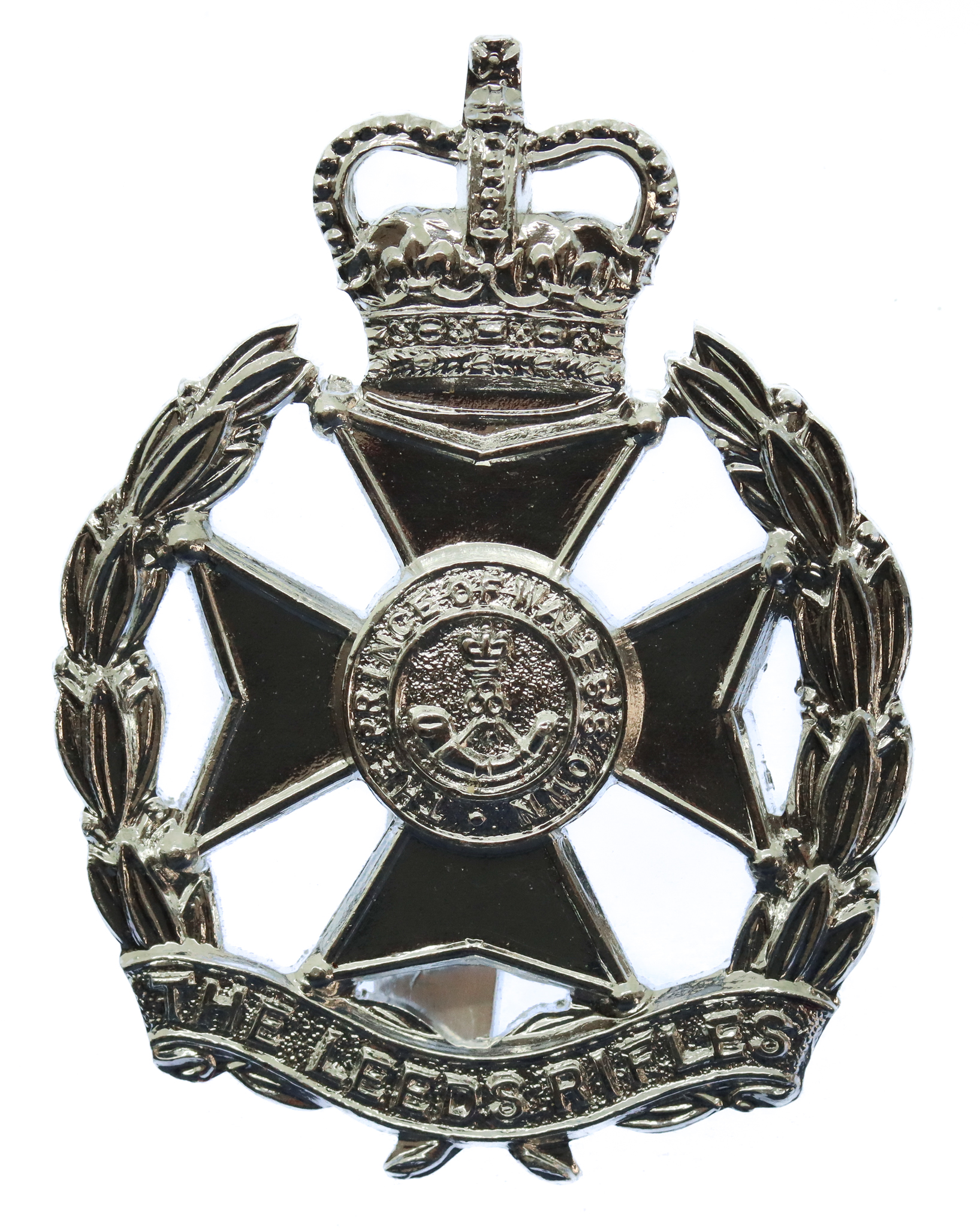 Prince of Wales's Own Regiment of Yorkshire (The Leeds Rifles) Anodised (Staybrite) Cap Badge 