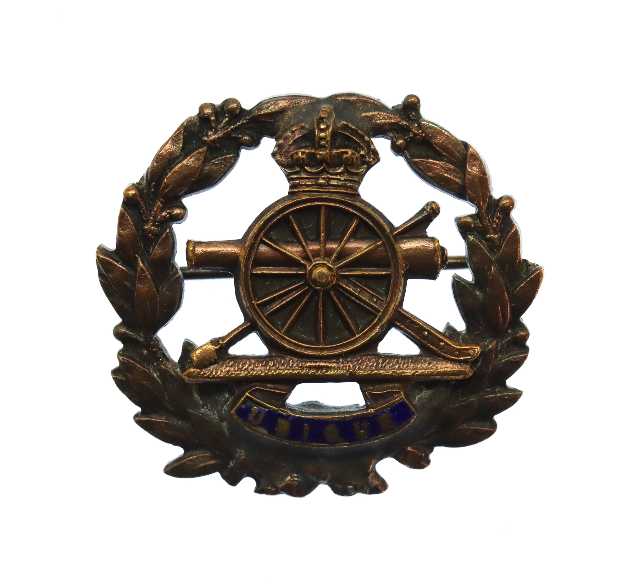 Royal Artillery Sweetheart Brooch - King's Crown