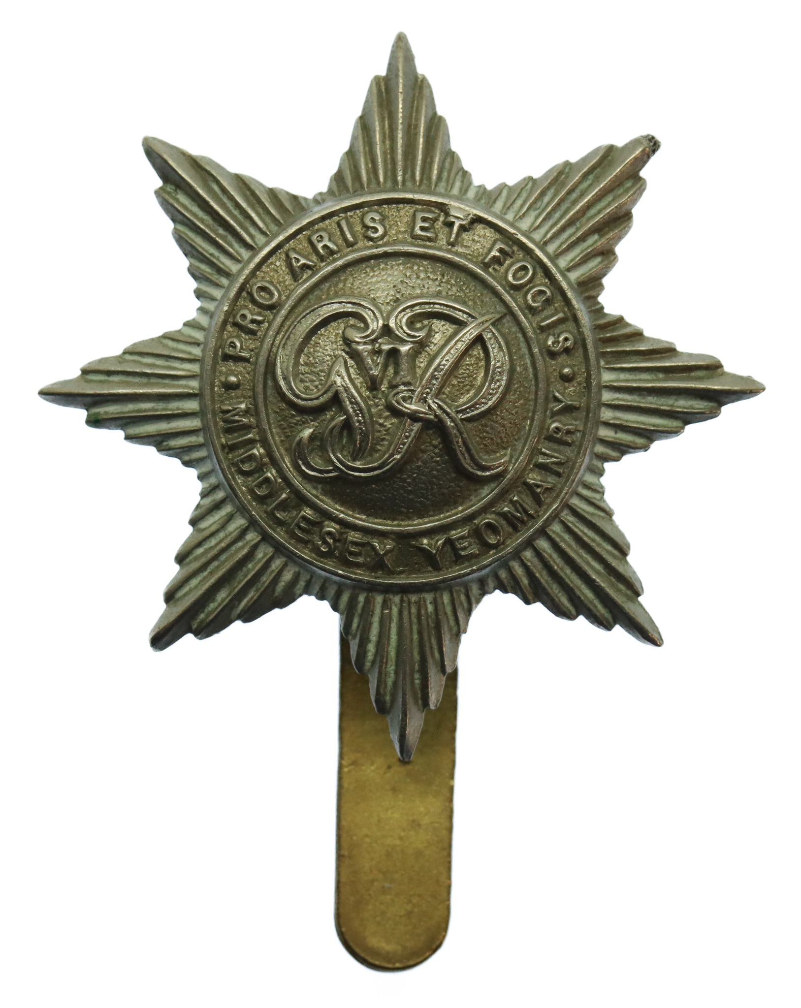 George VI Middlesex Yeomanry (Duke of Cambridge's Hussars) Cap Badge